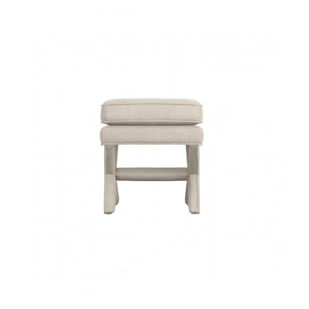 Manhattan Designs Rhode Stone Linen Stool