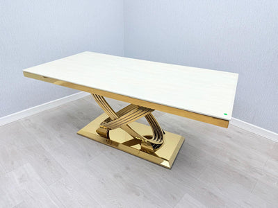 Elina Gold 180cm Dining Table In 2 Colours