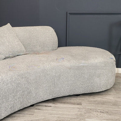 The Wave Silver Grey Boucle Premium Sofa Silver Grey Boucle Fabric