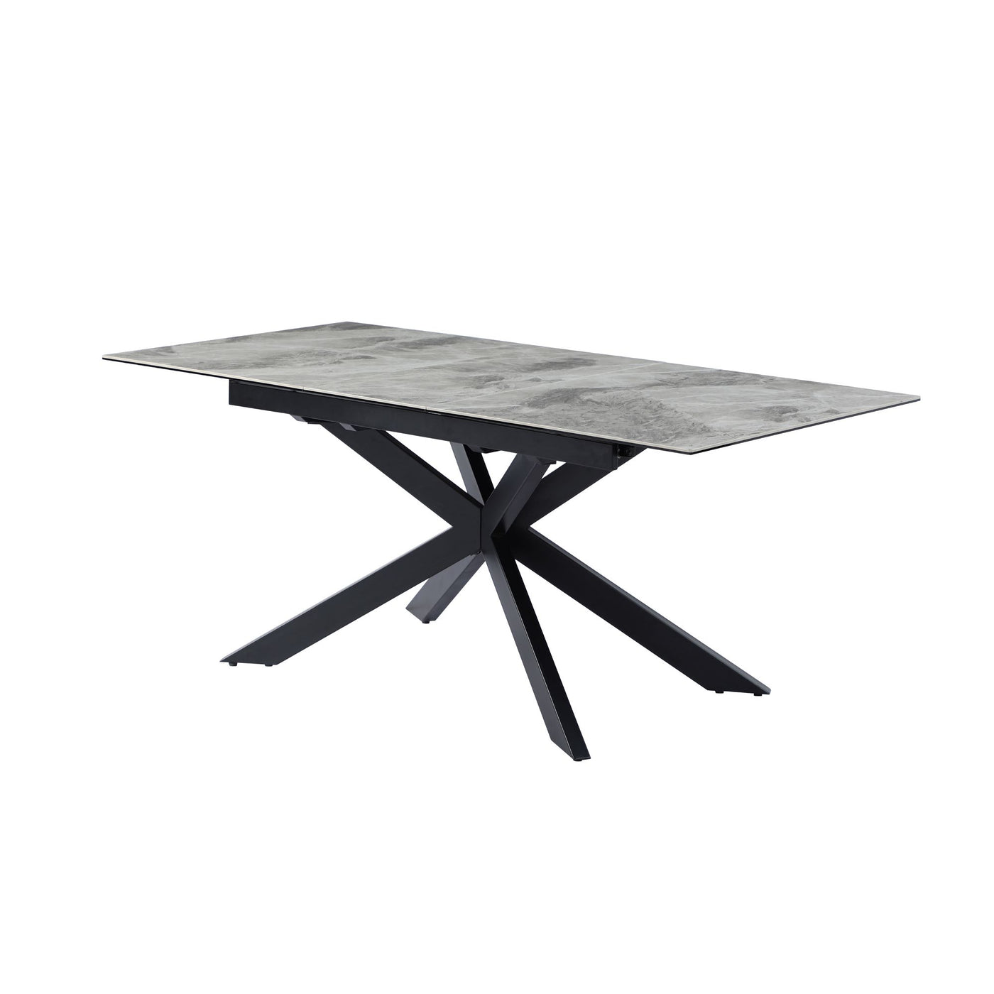 Phoenix 150-190cm Grey Ceramic Marble Extending Table