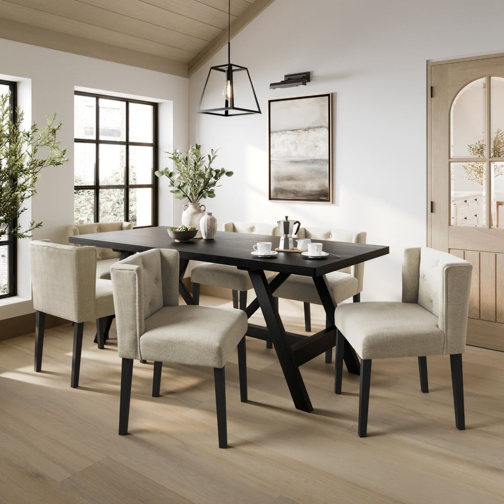 Nantucket Black Matte 200cm Dining Table