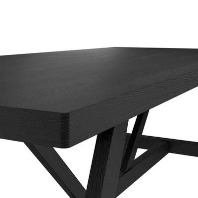 Nantucket Black Matte 200cm Dining Table