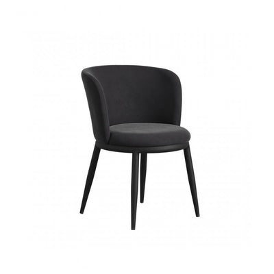 Nova Black Velvet Set of 2 Dining Chairs