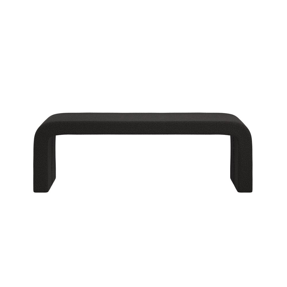 Manhattan Designs Ren Black Boucle Bench - PRE ORDER FOR JAN 2025