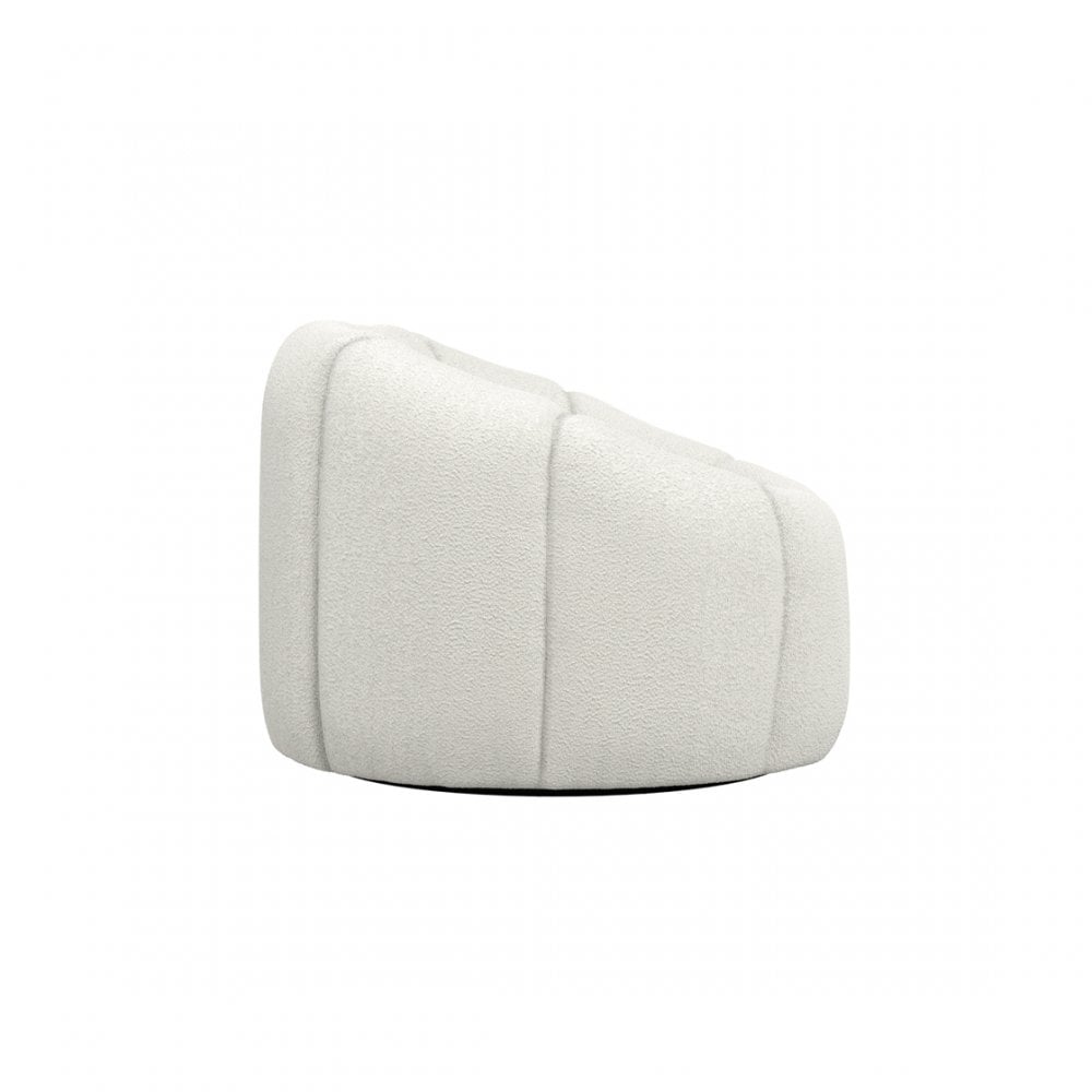 Manhattan Designs Nao Ivory Bouclé Swivel Chair