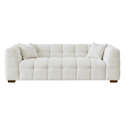 The Bubble Tribeca Ivory White Boucle 4 Seater Premium Sofa Boucle Fabric - PRE ORDER FOR APRIL 2025