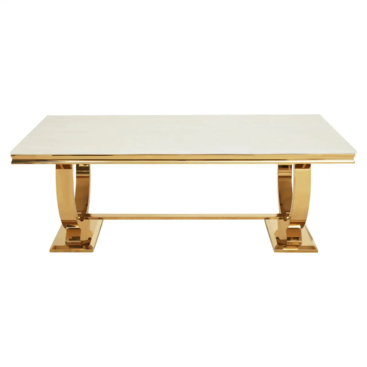 Arianna 200cm Marble & GOLD Legs Dining Table