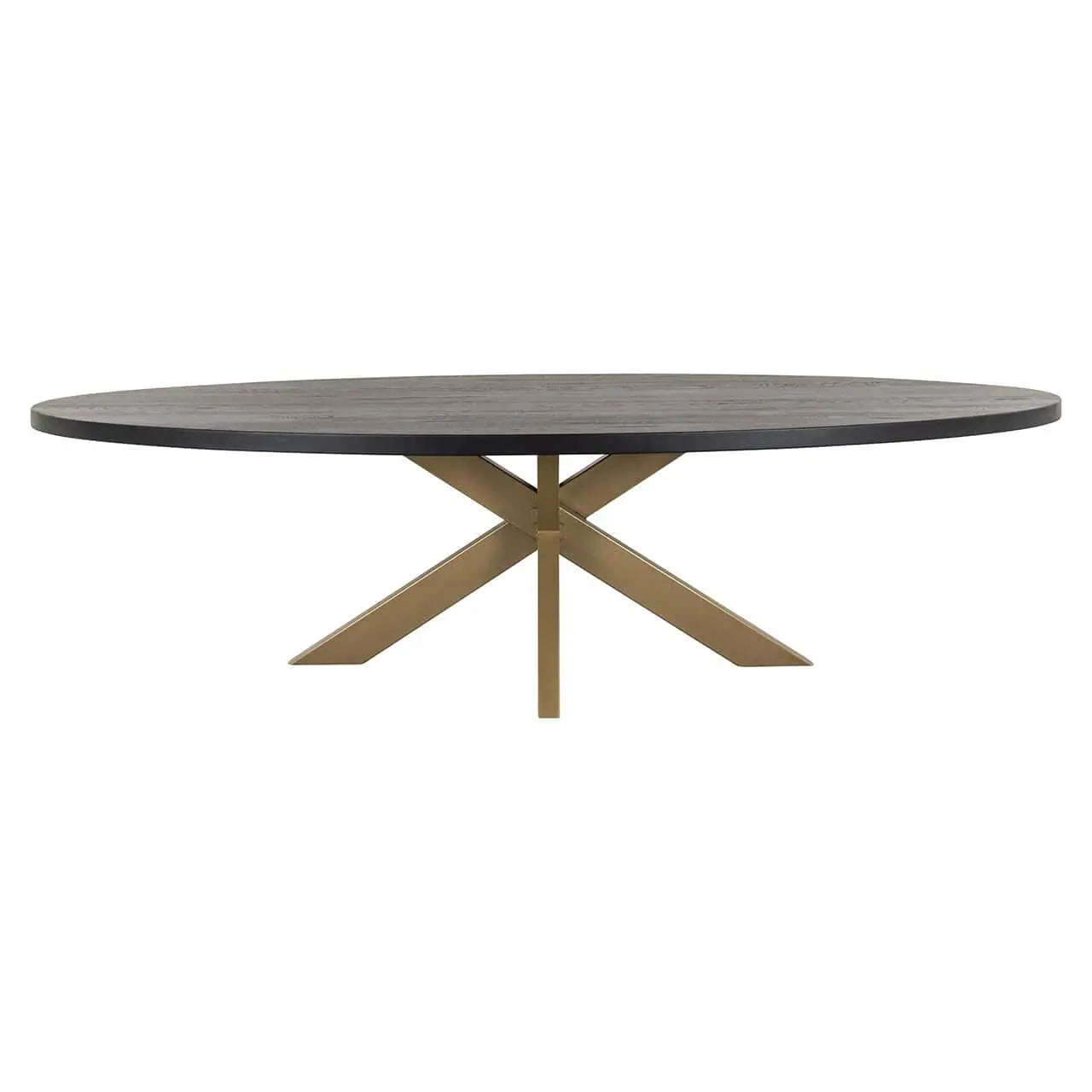 Watson Black Oak/Gold 235cm Spider Leg Dining Table