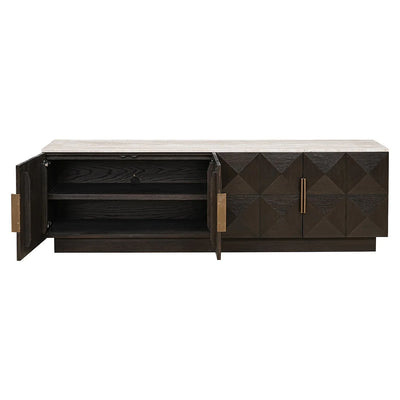 Richmond Interiors Claremont Brown 4 Door TV Unit