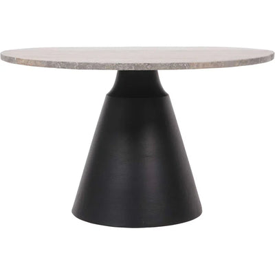 Libra Interiors Clifton II Coffee Table in Charcoal Black and Travertine – Small