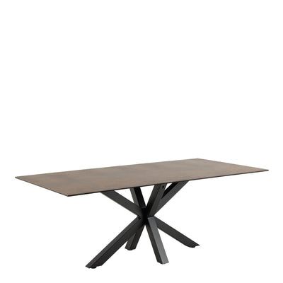 Phoenix 200cm Brown Ceramic Marble Dining Table