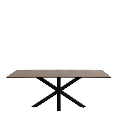 Phoenix 200cm Brown Ceramic Marble Dining Table