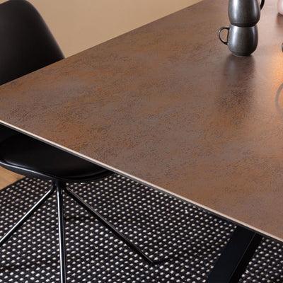 Phoenix 200cm Brown Ceramic Marble Dining Table