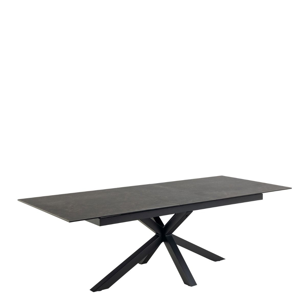 Phoenix 200-240cm Black Ceramic Marble Extending Table