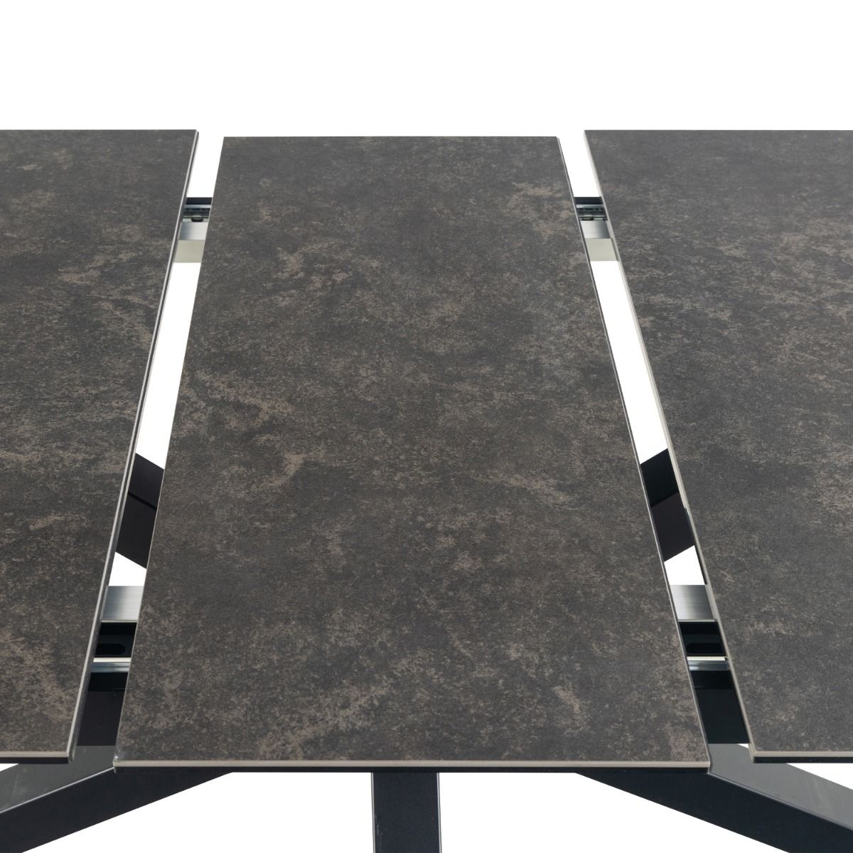 Phoenix 200-240cm Black Ceramic Marble Extending Table