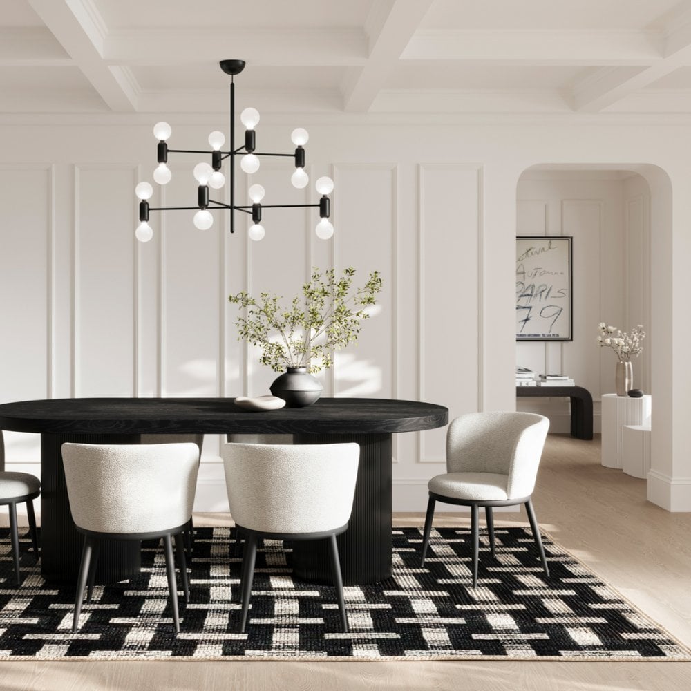 Manhattan Designs Rina Black Dining Table - 220cm