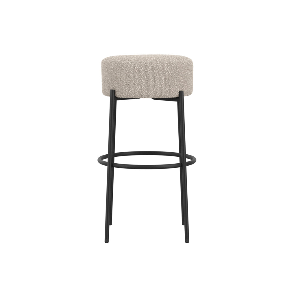 Madison Designs Anais Buff Boucle Fabric Bar Stool