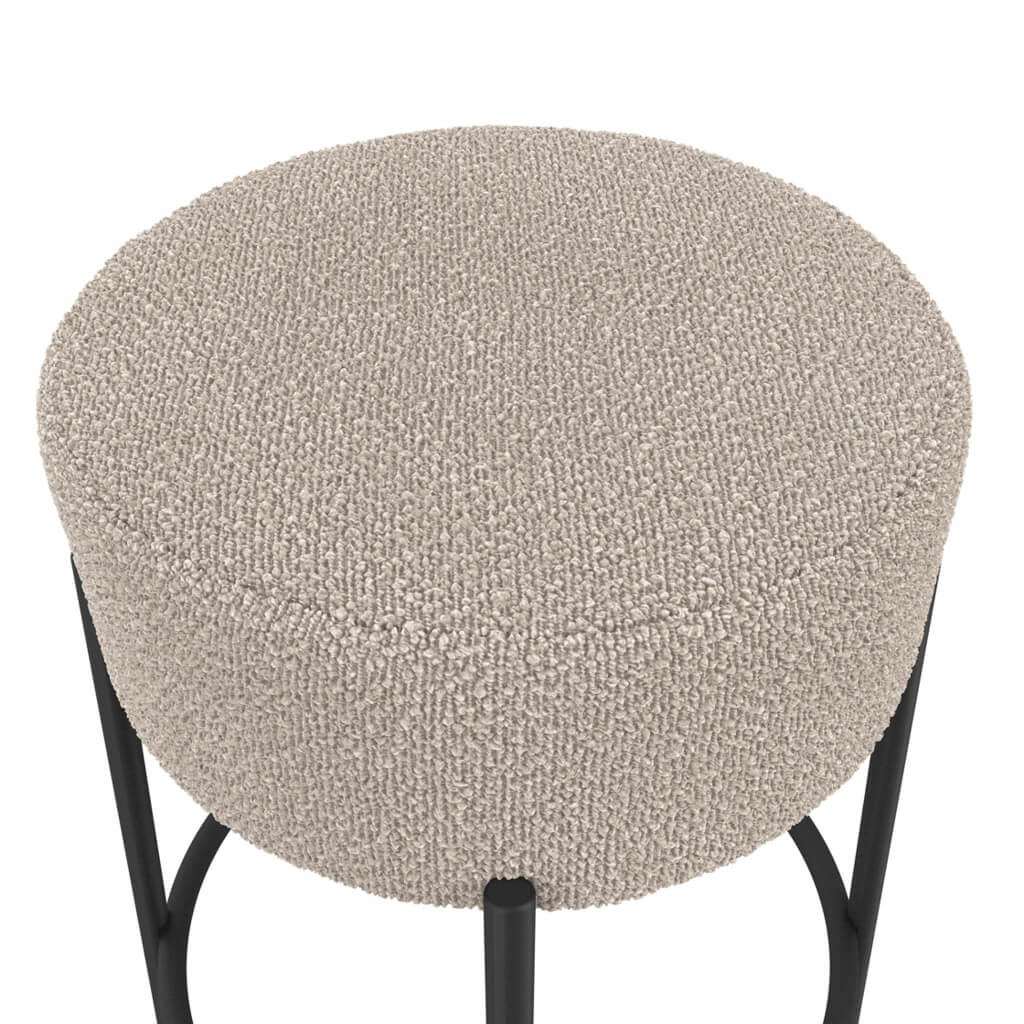 Madison Designs Anais Buff Boucle Fabric Bar Stool