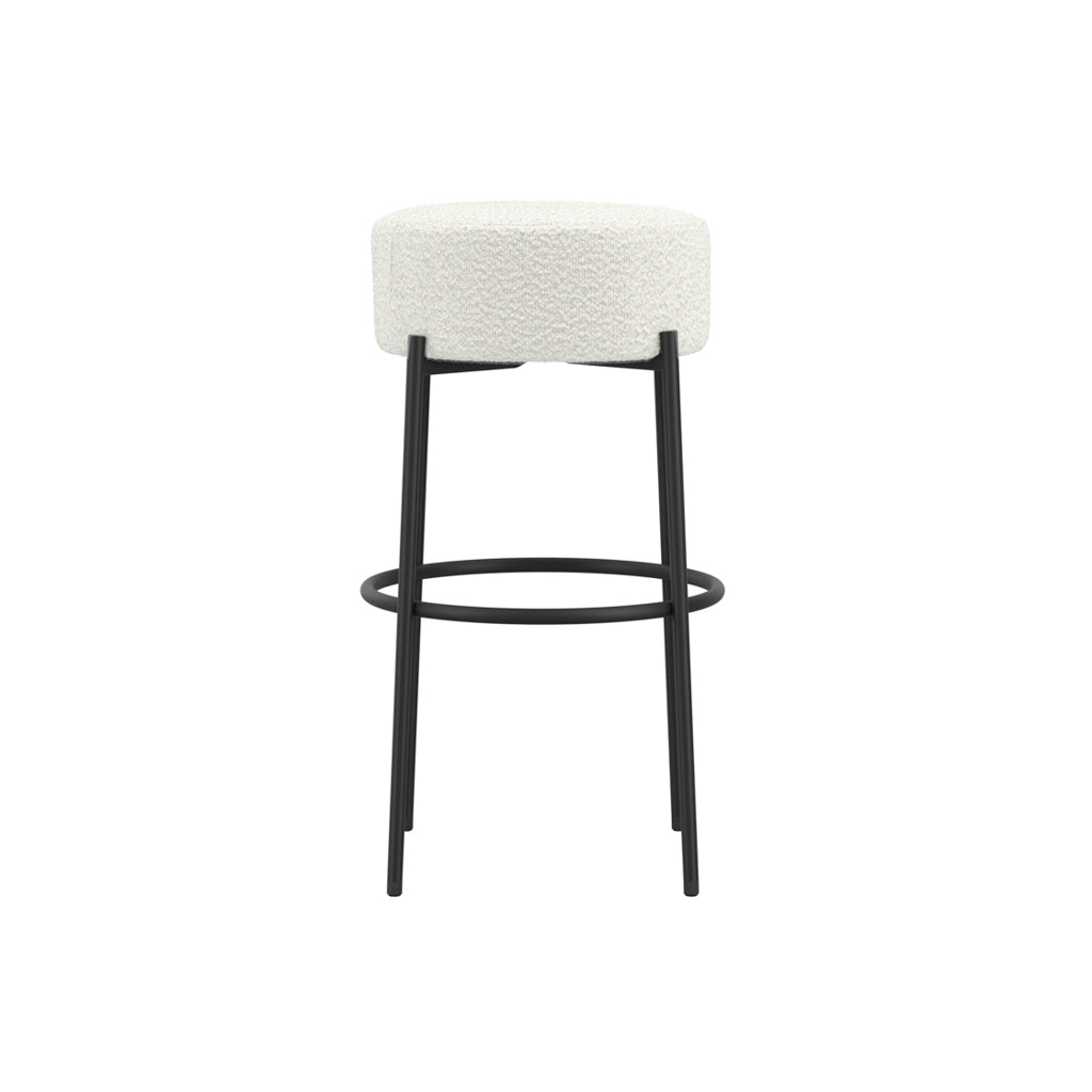 Madison Designs Anais Ivory Boucle Fabric Bar Stool