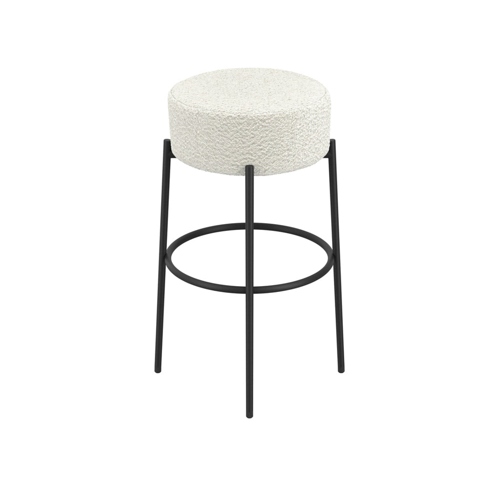 Madison Designs Anais Ivory Boucle Fabric Bar Stool