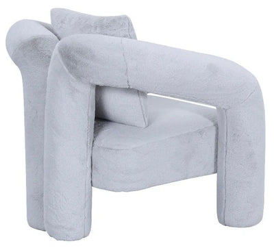 Angel Grey Boucle Velvet Dining Chair