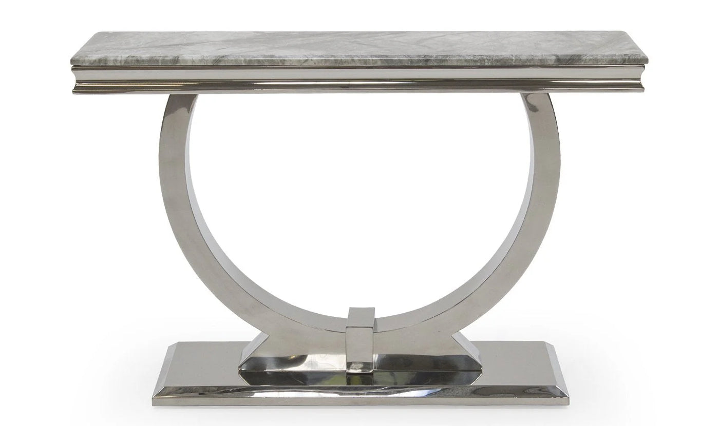 Arianna Chrome Marble 120cm Console Table - 6 Colors