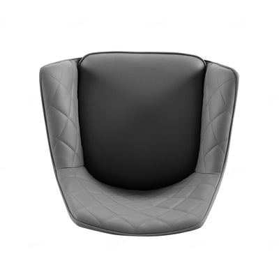 Azure PU Leather Swivel Dining Chairs With Black Metal Base - Pairs - 2 Colours