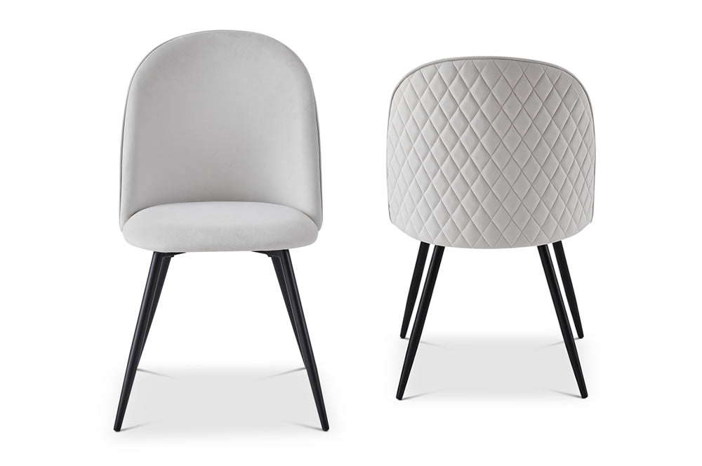 Berkeley Designs Soho Dining Chair in Cream Velvet – Set of 2