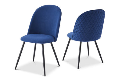 Berkeley Designs Soho Dining Chair in Blue Velvet – Set of 2