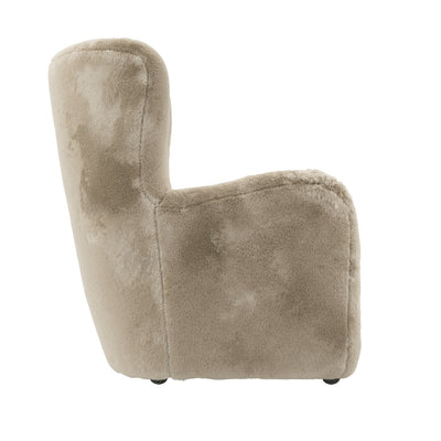 Manhattan Designs Bear Coyote Fur Fabric Accent Chair