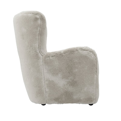 Manhattan Designs Bear Wolf Grey Fur Fabric Accent Chair