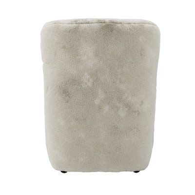 Manhattan Designs Bear Wolf Grey Fur Fabric Accent Chair