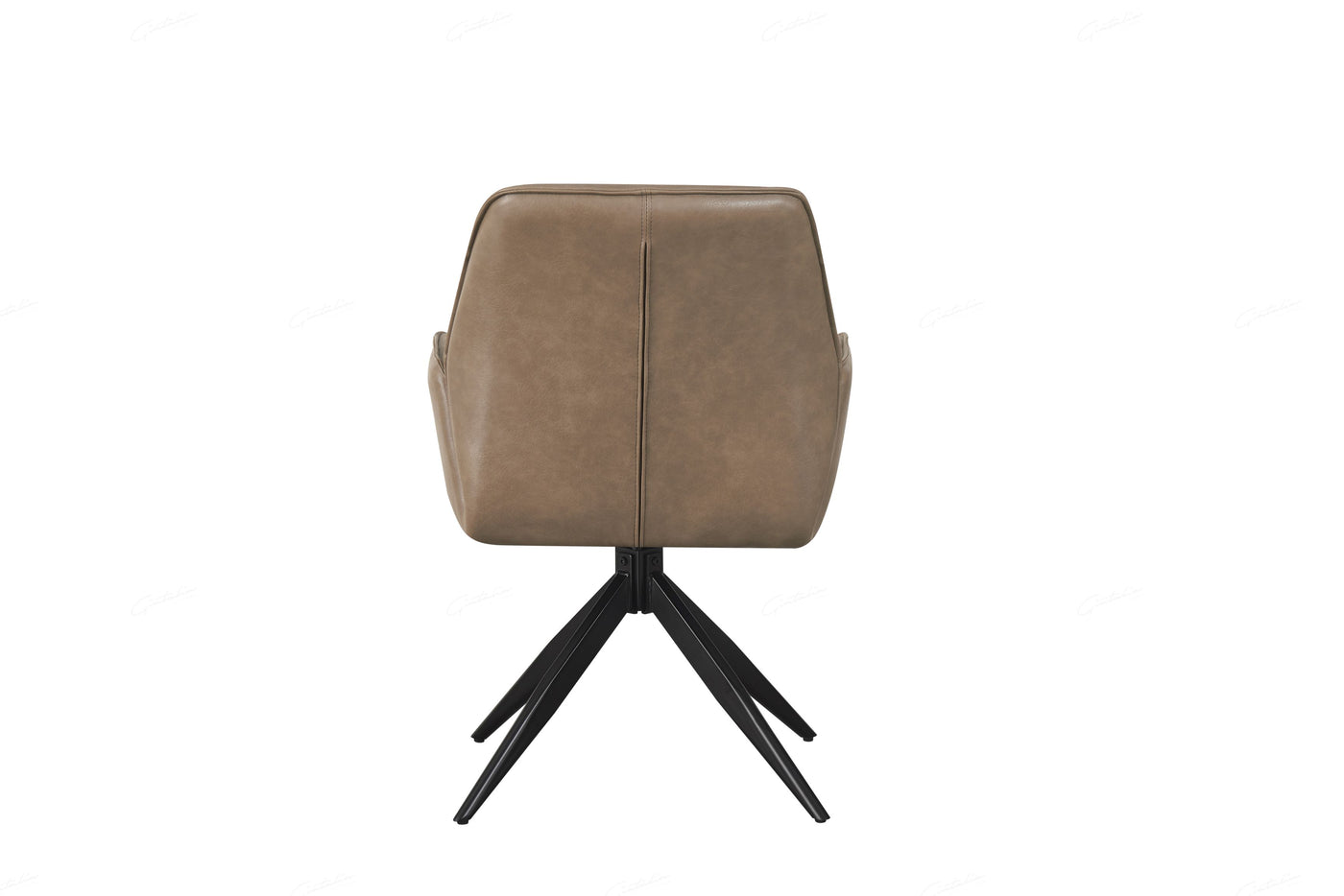 Berlish PU Leather Swivel Dining Chairs With Black Metal Base - Pairs - 2 Colours