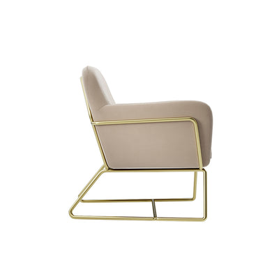 Madison Designs Marco Beige & Gold Accent Chair