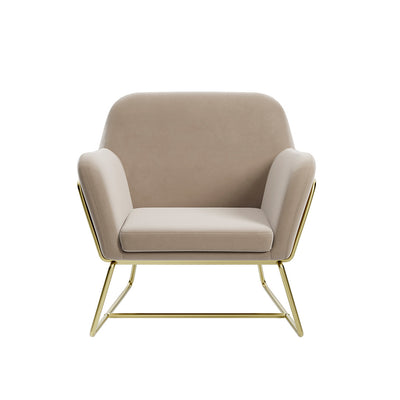 Madison Designs Marco Beige & Gold Accent Chair