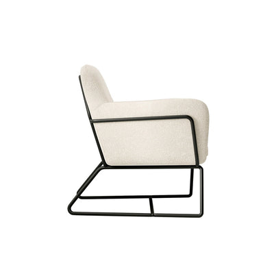 Madison Designs Marco Ivory Boucle & Black Accent Chair