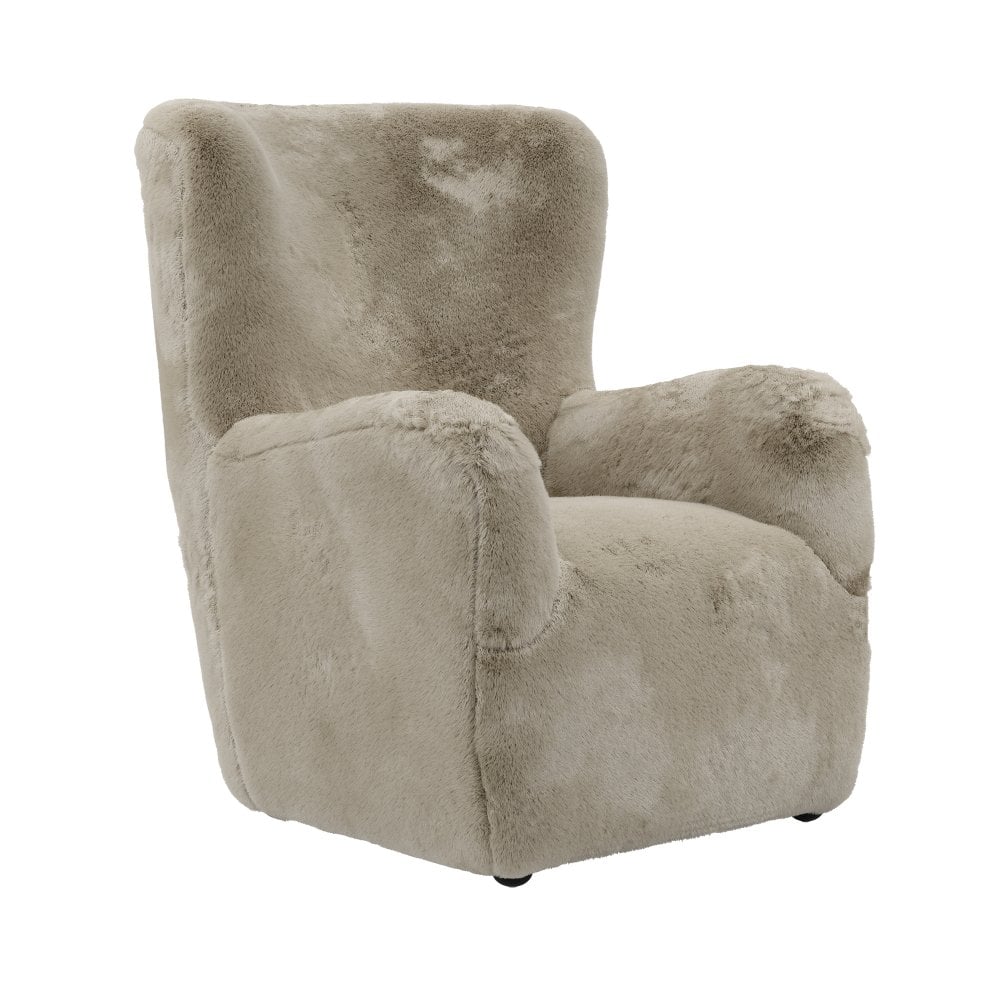 Manhattan Designs Faux Fur Bear Coyote Chair