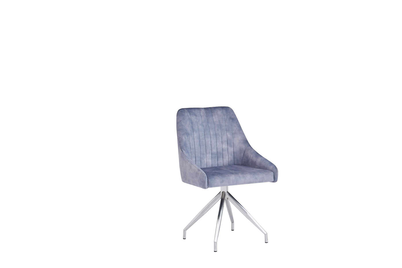 Giorgio Swivel Velvet Dining Chairs With Brushed Silver Base in 3 Colours - Pairs