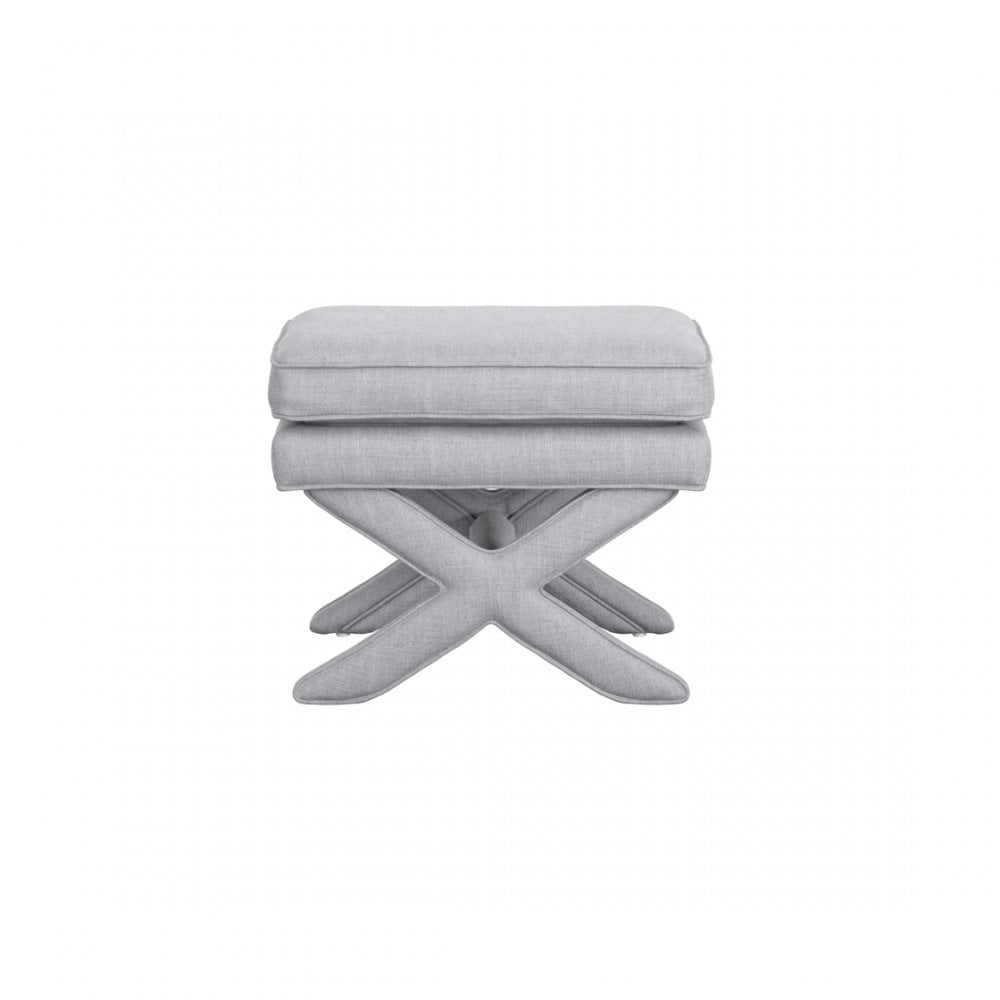 Manhattan Designs Rhode Light Grey Linen Stool