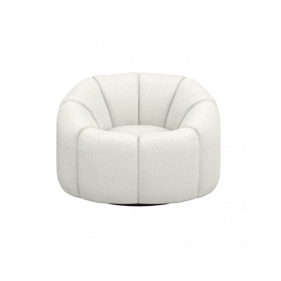 Manhattan Designs Nao Ivory Bouclé Swivel Chair