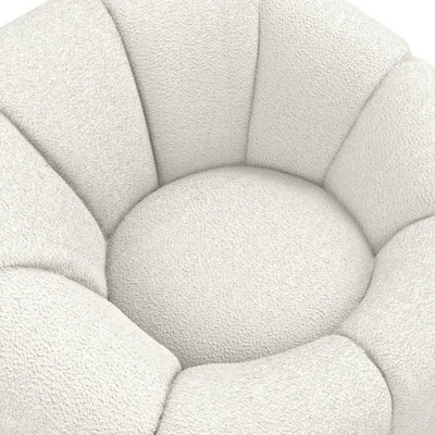 Manhattan Designs Nao Ivory Bouclé Swivel Chair