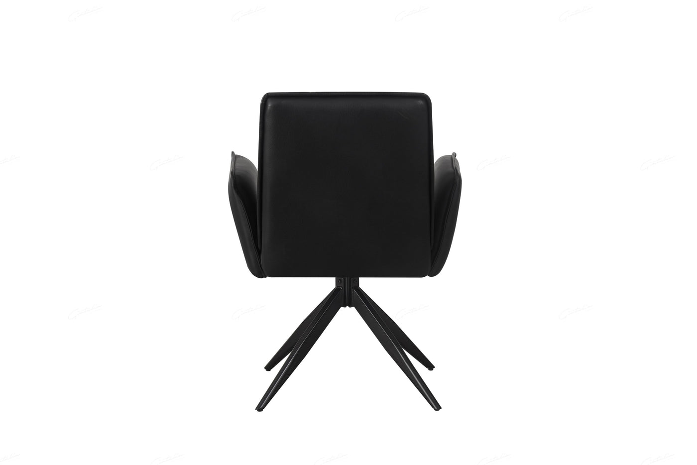 Eclat PU Leather Swivel Dining Chairs With Black Metal Base - Pairs - 2 Colours