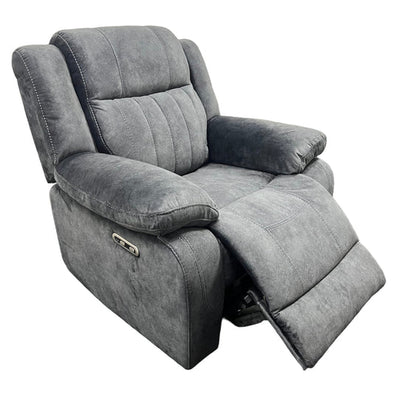 Techno 3, 2 or 1 Seater Electric Recliner Sofa Charcoal Grey Fabric