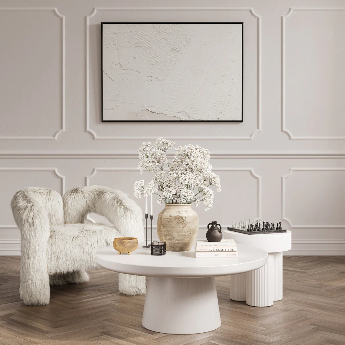 Manhattan Designs Rumi White Coffee Table