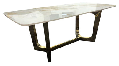 Lucien 120cm Ceramic Gold Coffee Table