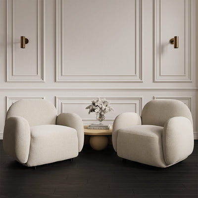 Manhattan Designs Hagu Bone Fabric Accent Chair