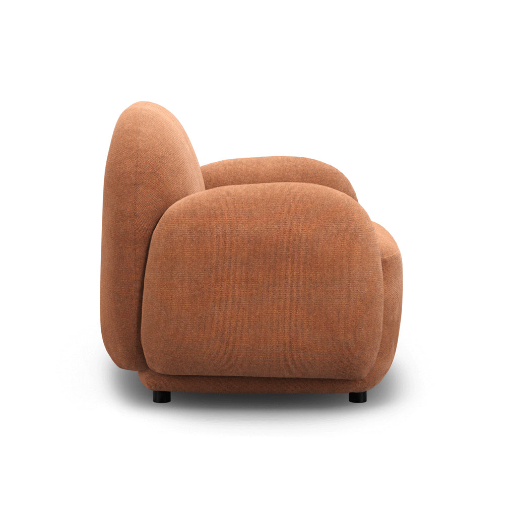 Manhattan Designs Hagu Rust Fabric Accent Chair