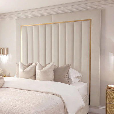 Como Gold Trim Channelled Luxury Bed