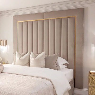 Como Gold Trim Channelled Luxury Bed