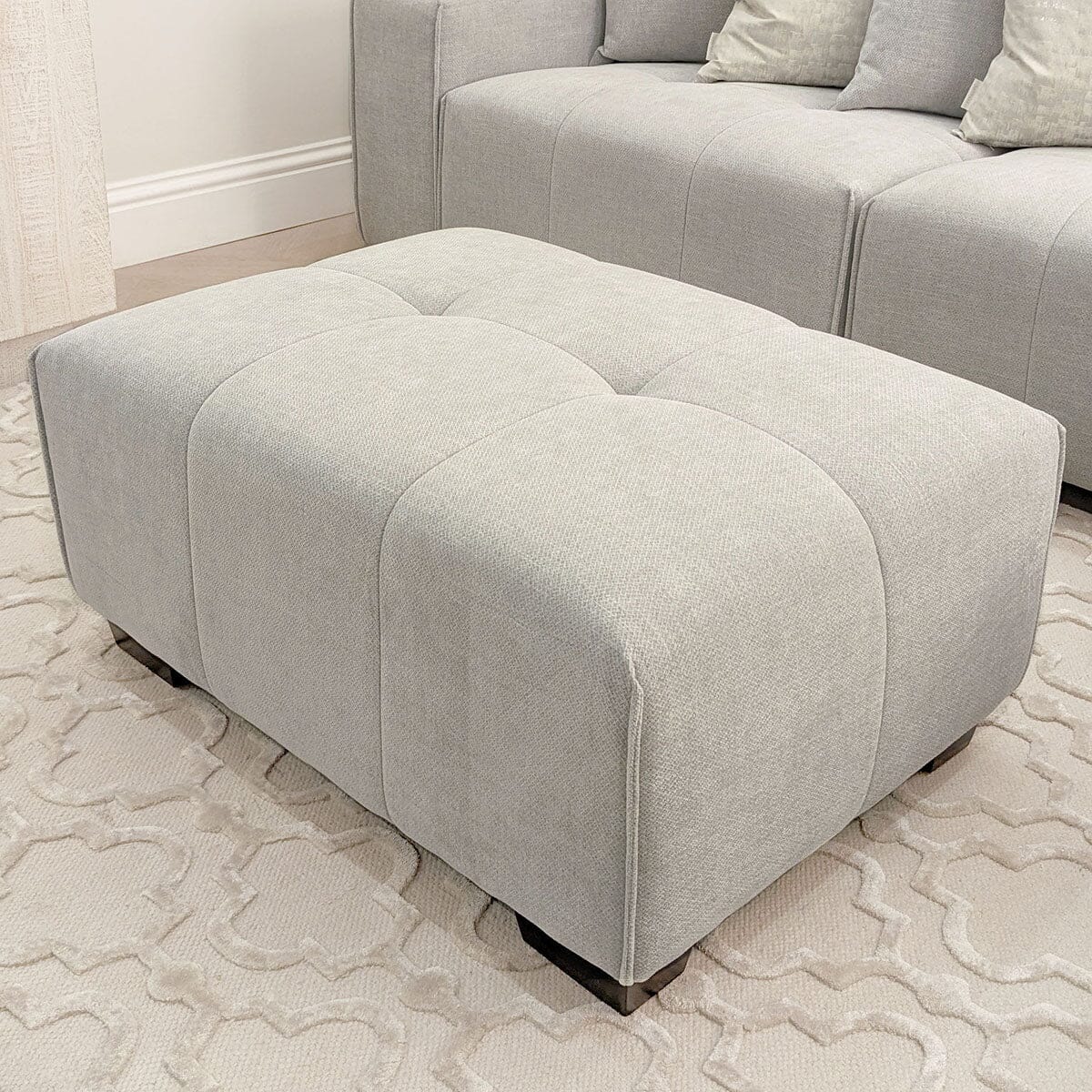 The Leonard Cloudy Grey Boucle Left Hand Corner Premium Sofa Cloudy Grey Boucle Fabric